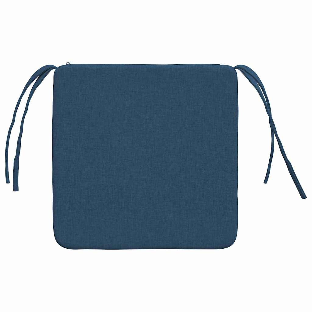 Jastučići za sjedenje 4 pcs Plava 40 x 40 x 3 cm tkanina
