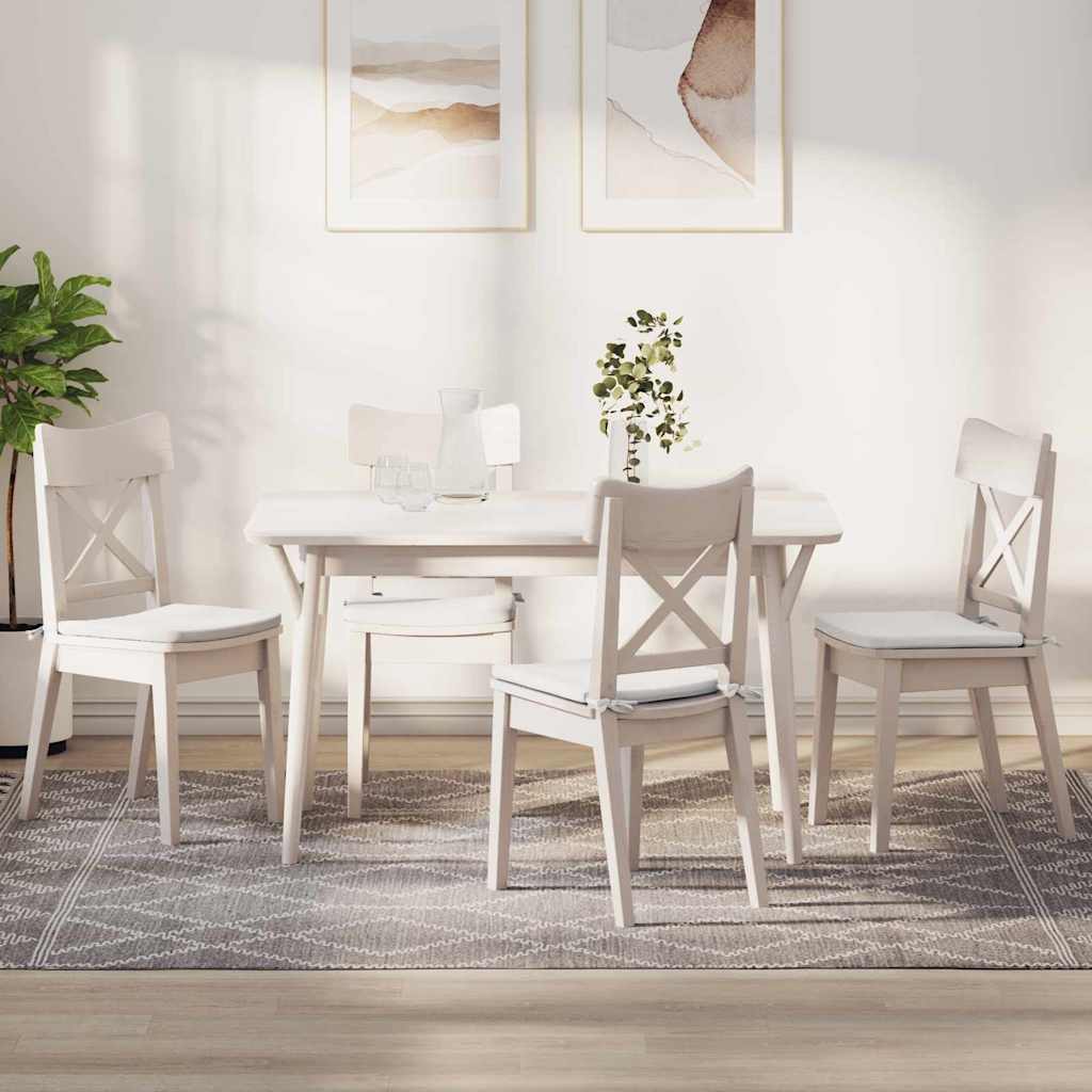 Jastučići za sjedenje 4 pcs Bijelo 40 x 40 x 3 cm tkanina