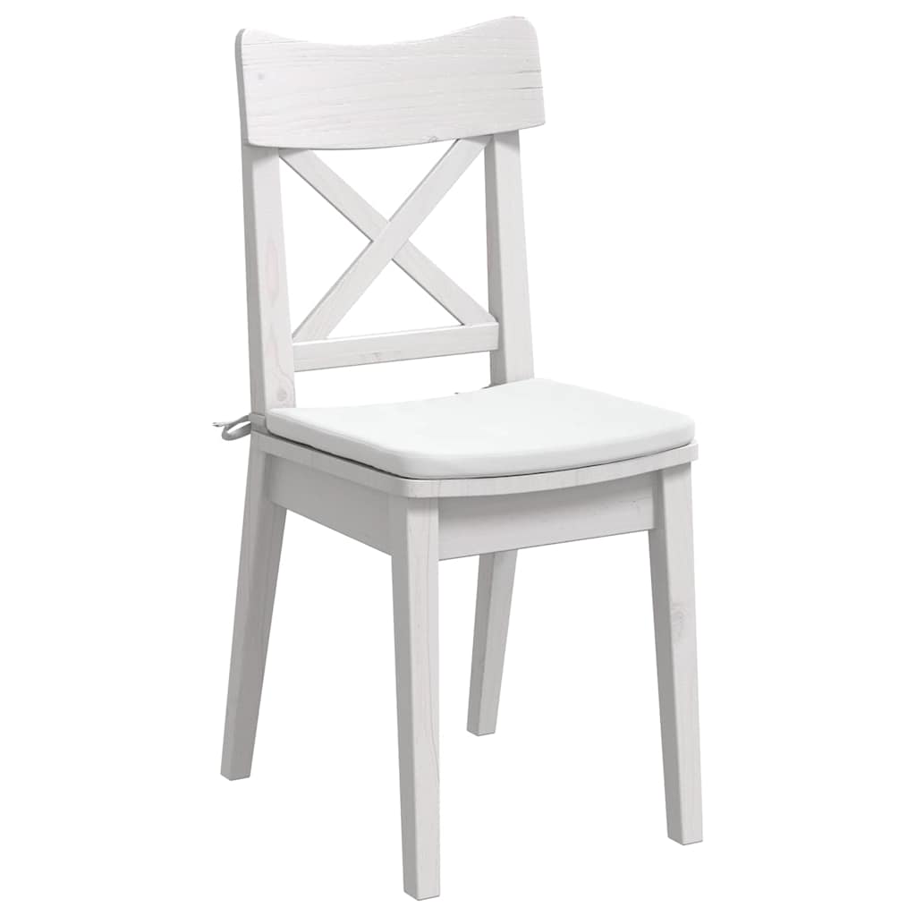 Jastučići za sjedenje 4 pcs Bijelo 40 x 40 x 3 cm tkanina