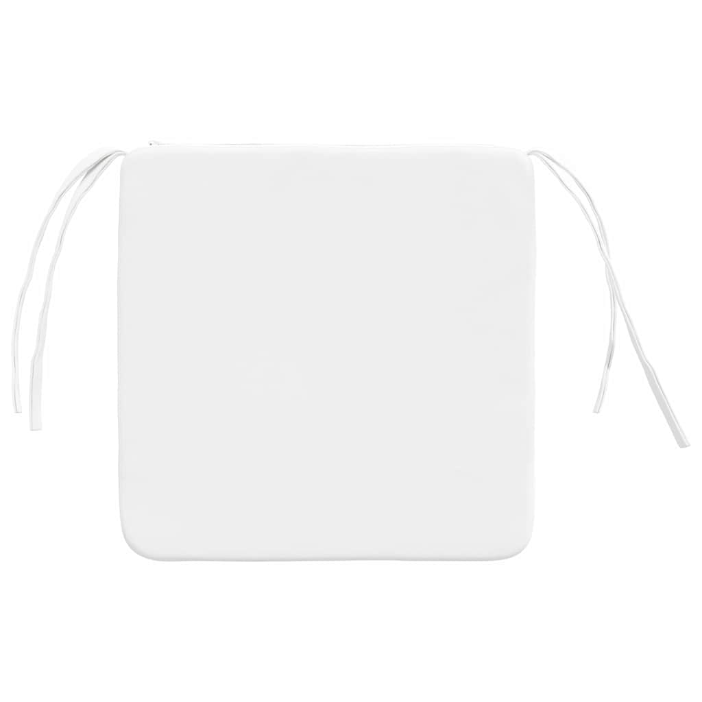 Jastučići za sjedenje 4 pcs Bijelo 40 x 40 x 3 cm tkanina