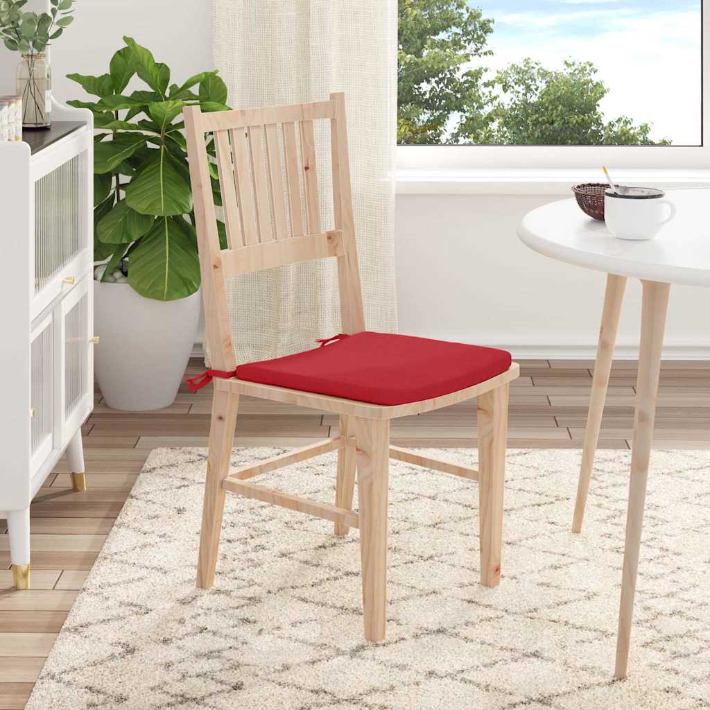 Jastučići za sjedenje 4 pcs Crvena 40 x 40 x 3 cm tkanina