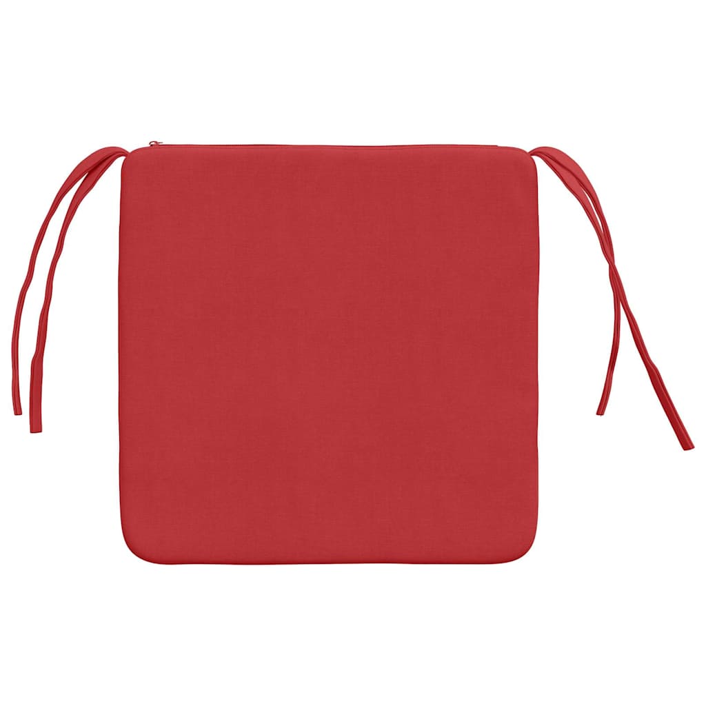 Jastučići za sjedenje 4 pcs Crvena 40 x 40 x 3 cm tkanina