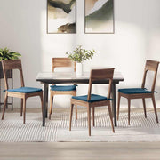 Jastučići za sjedenje 4 pcs Plava 40 x 40 x 3 cm Baršun