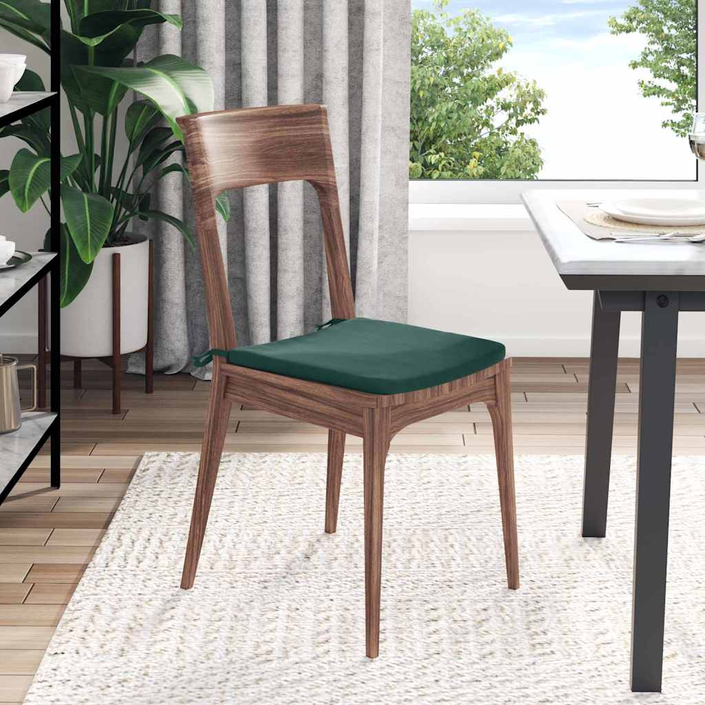 Jastučići za sjedenje 4 pcs Tamnozelena 40 x 40 x 3 cm Baršun