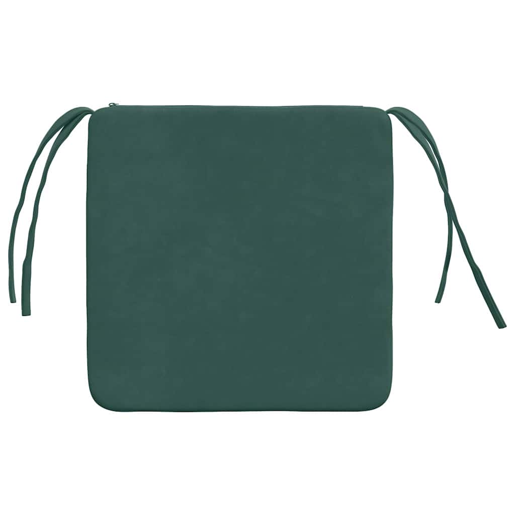 Jastučići za sjedenje 4 pcs Tamnozelena 40 x 40 x 3 cm Baršun