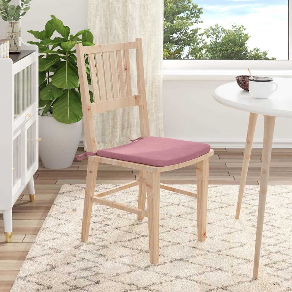 Jastučići za sjedenje 4 pcs Ružičasta 40 x 40 x 3 cm Baršun