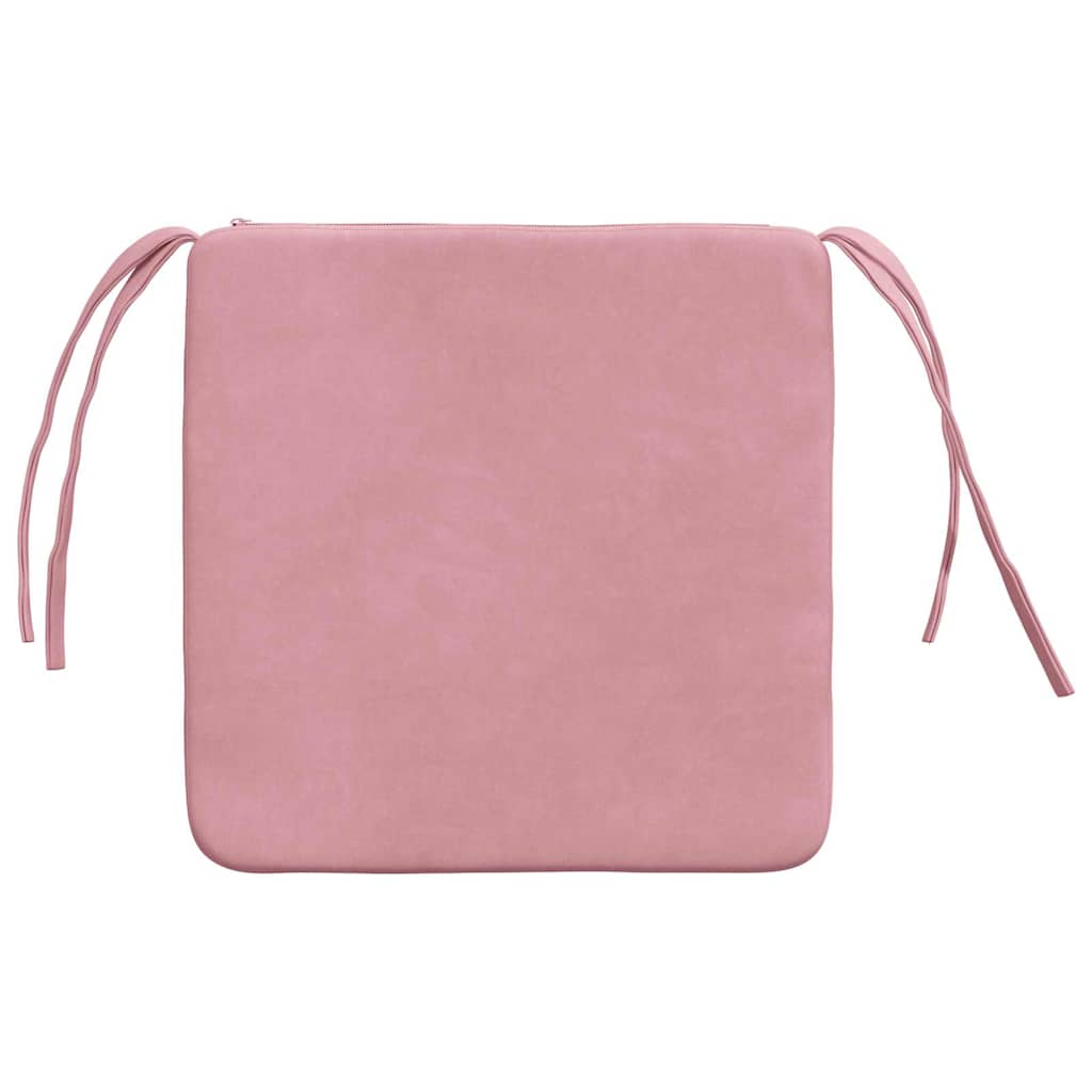 Jastučići za sjedenje 4 pcs Ružičasta 40 x 40 x 3 cm Baršun