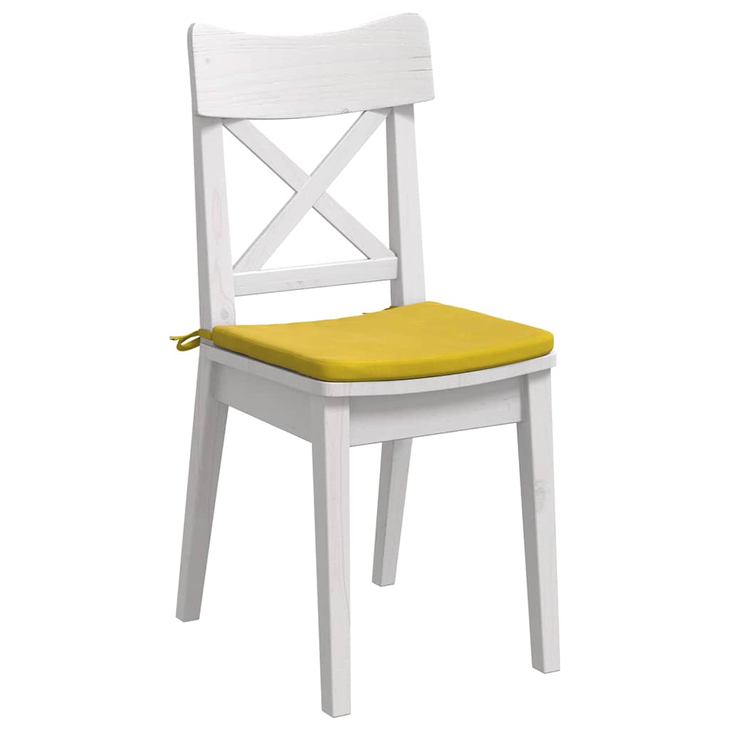 Jastučići za sjedenje 4 pcs Žuta 40 x 40 x 3 cm Baršun