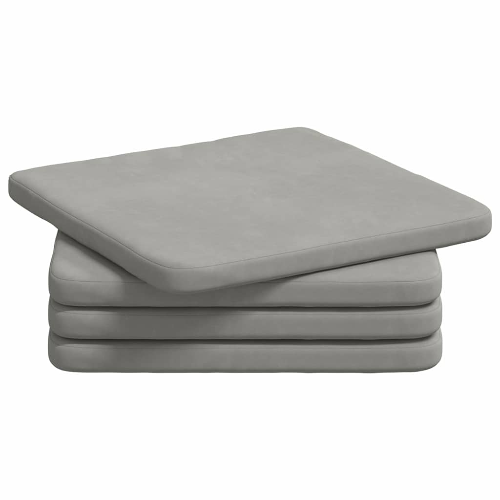 Jastučići za sjedenje 4 pcs Svijetlo siva 40 x 40 x 3 cm