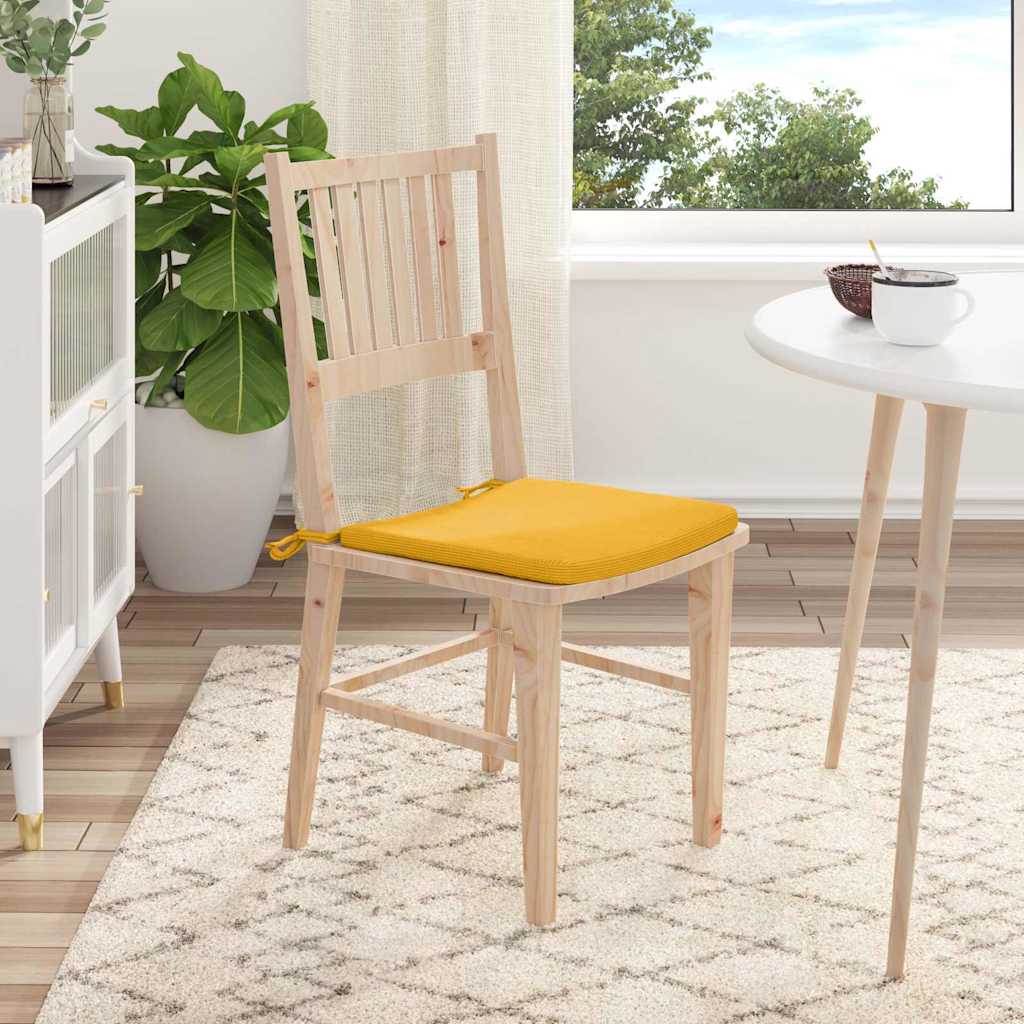 Jastučići za sjedenje 4 pcs Svijetlo žuta 40 x 40 x 3 cm