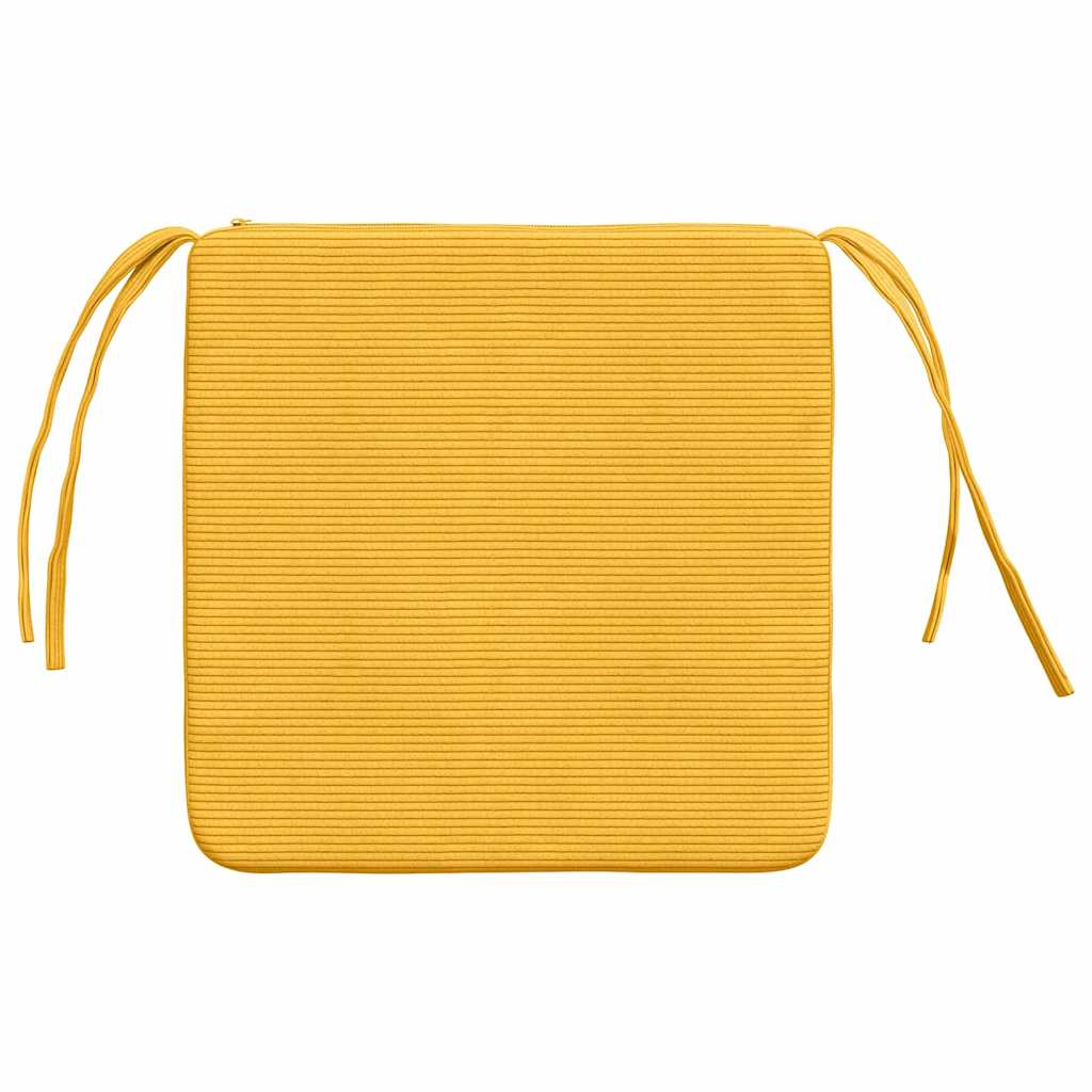 Jastučići za sjedenje 4 pcs Svijetlo žuta 40 x 40 x 3 cm