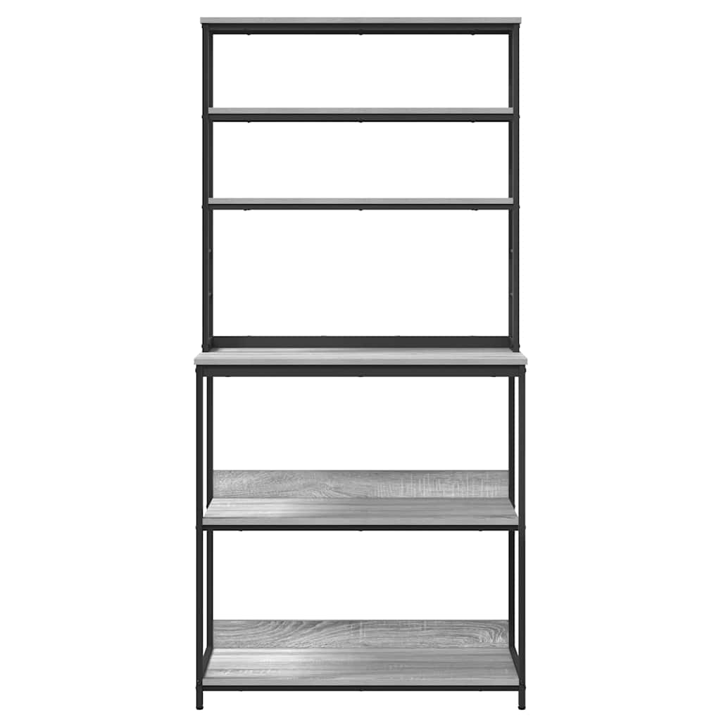 Kuhinjska polica Siva Sonoma 80 x 40 x 168 cm Konstruirano drvo