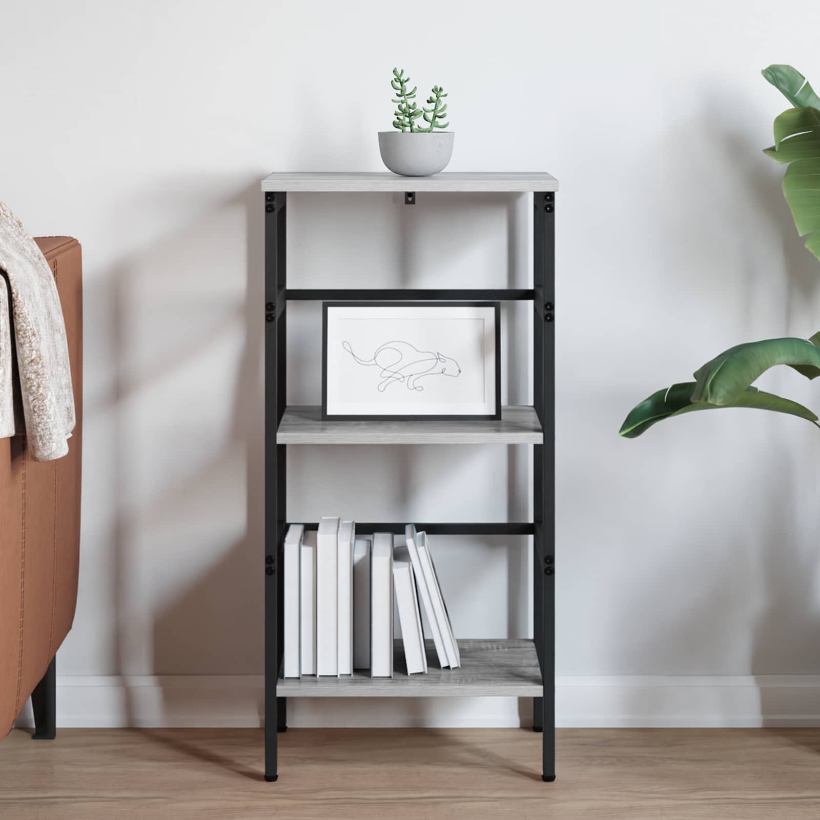Polica Siva Sonoma 40 x 29,5 x 81 cm Konstruirano drvo