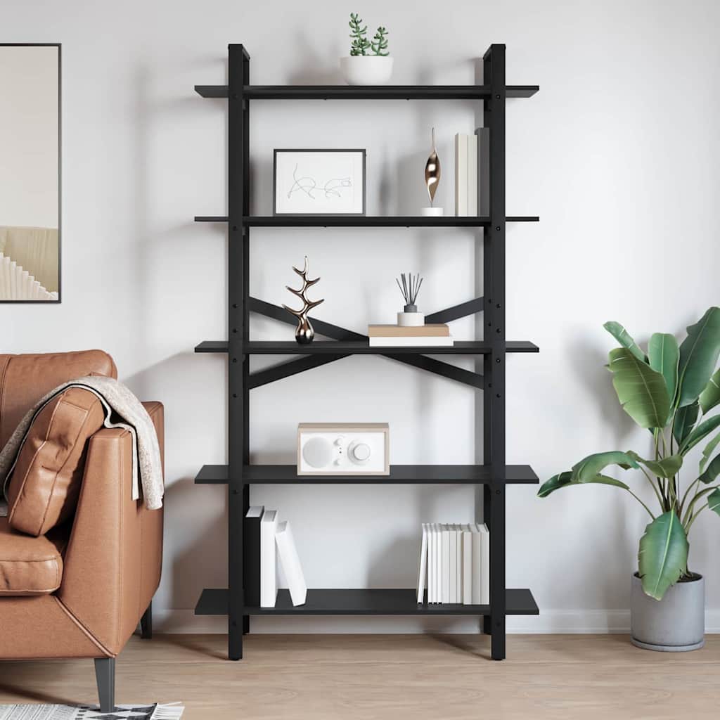 Polica Crni hrast 100 x 33,5 x 178 cm Konstruirano drvo