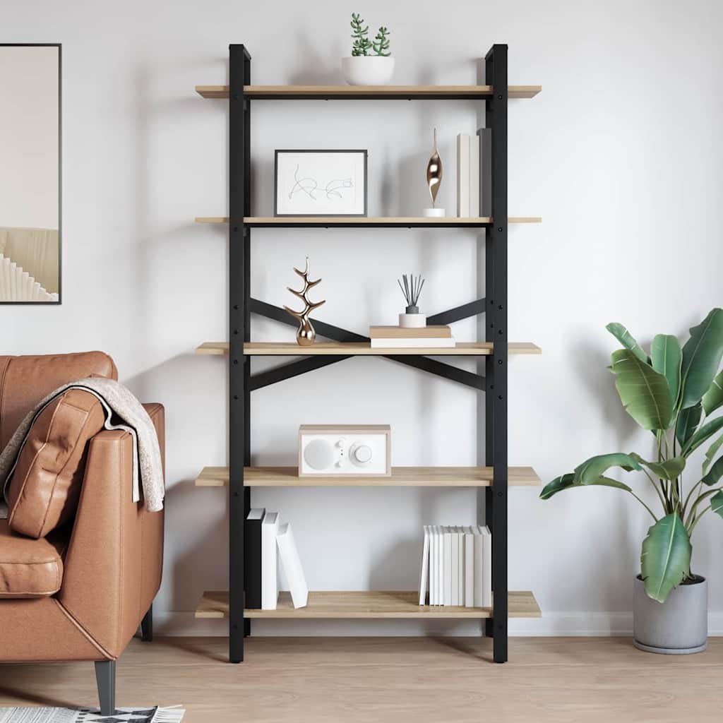 Polica Sonoma hrast 100 x 33,5 x 178 cm Konstruirano drvo