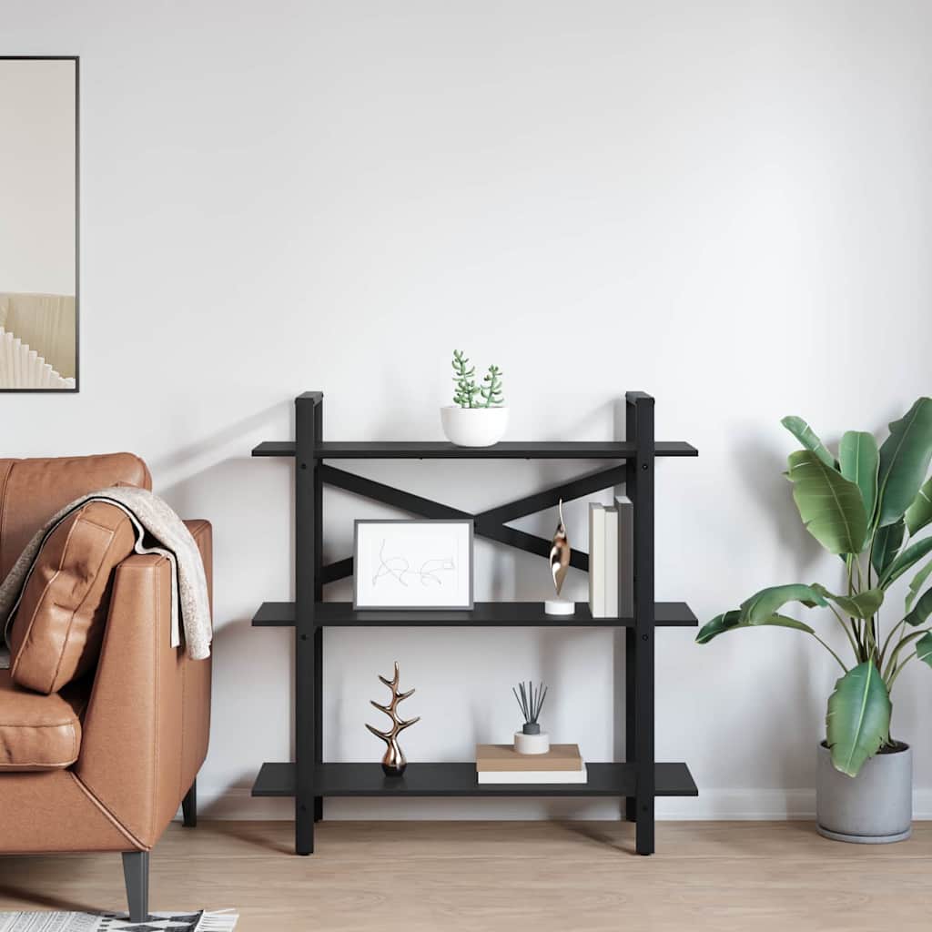 Polica Crni hrast 100 x 33,5 x 102 cm Konstruirano drvo