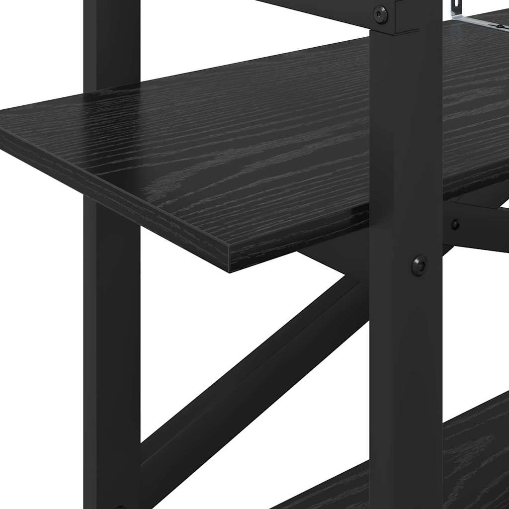 Polica Crni hrast 100 x 33,5 x 64 cm Konstruirano drvo