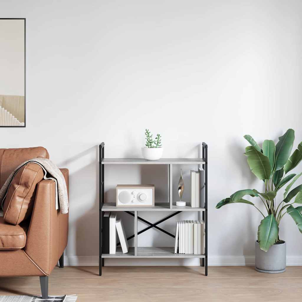 Polica Siva Sonoma 75 x 30 x 91 cm Konstruirano drvo