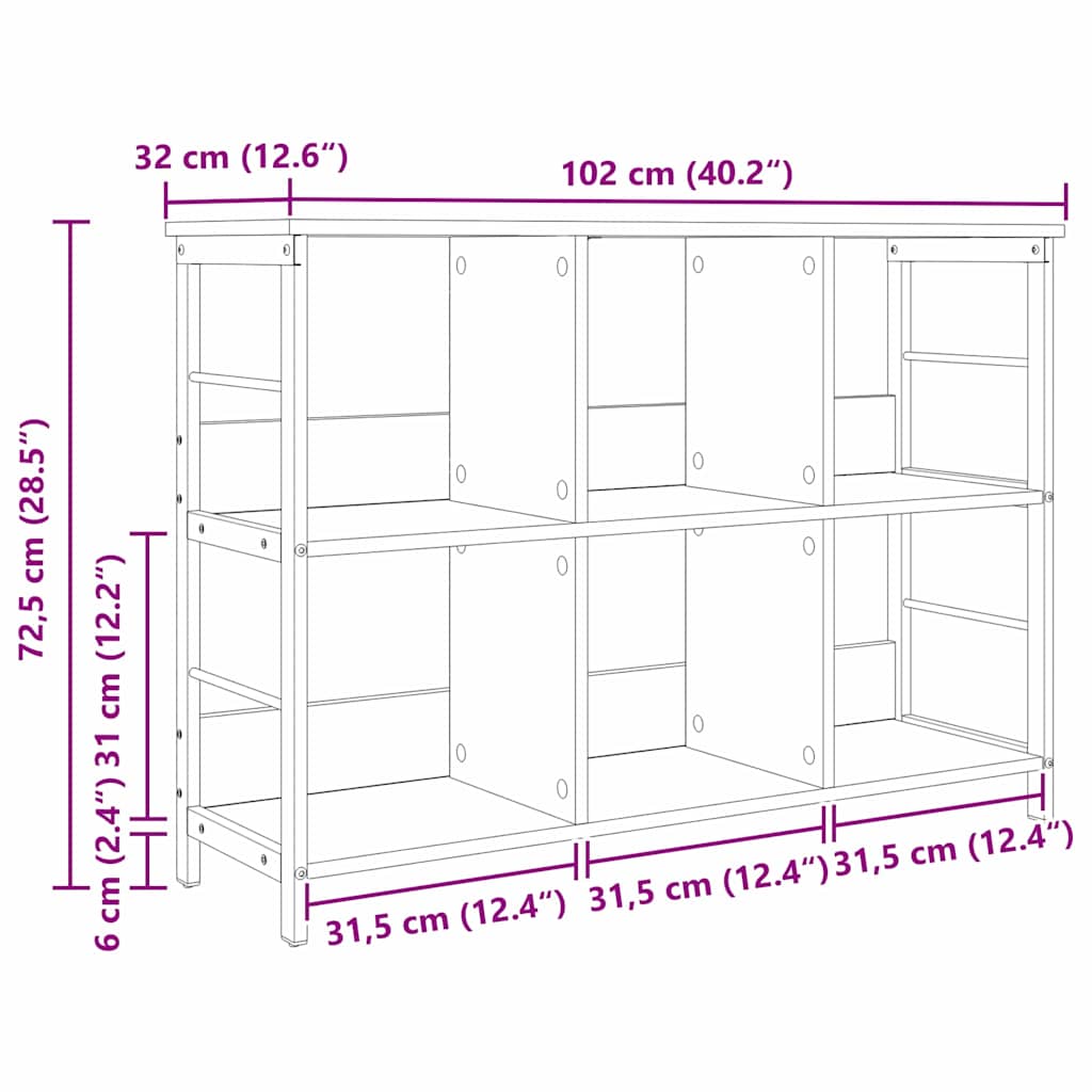 Polica Staro drvo 102 x 32 x 72,5 cm Konstruirano drvo