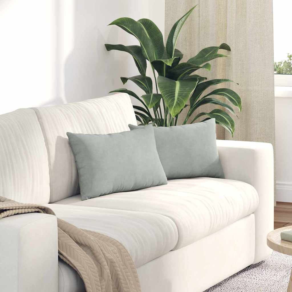 Jastučići za sofu 2 pcs Svjetlosiva 50 x 30 cm Kordura tekstil