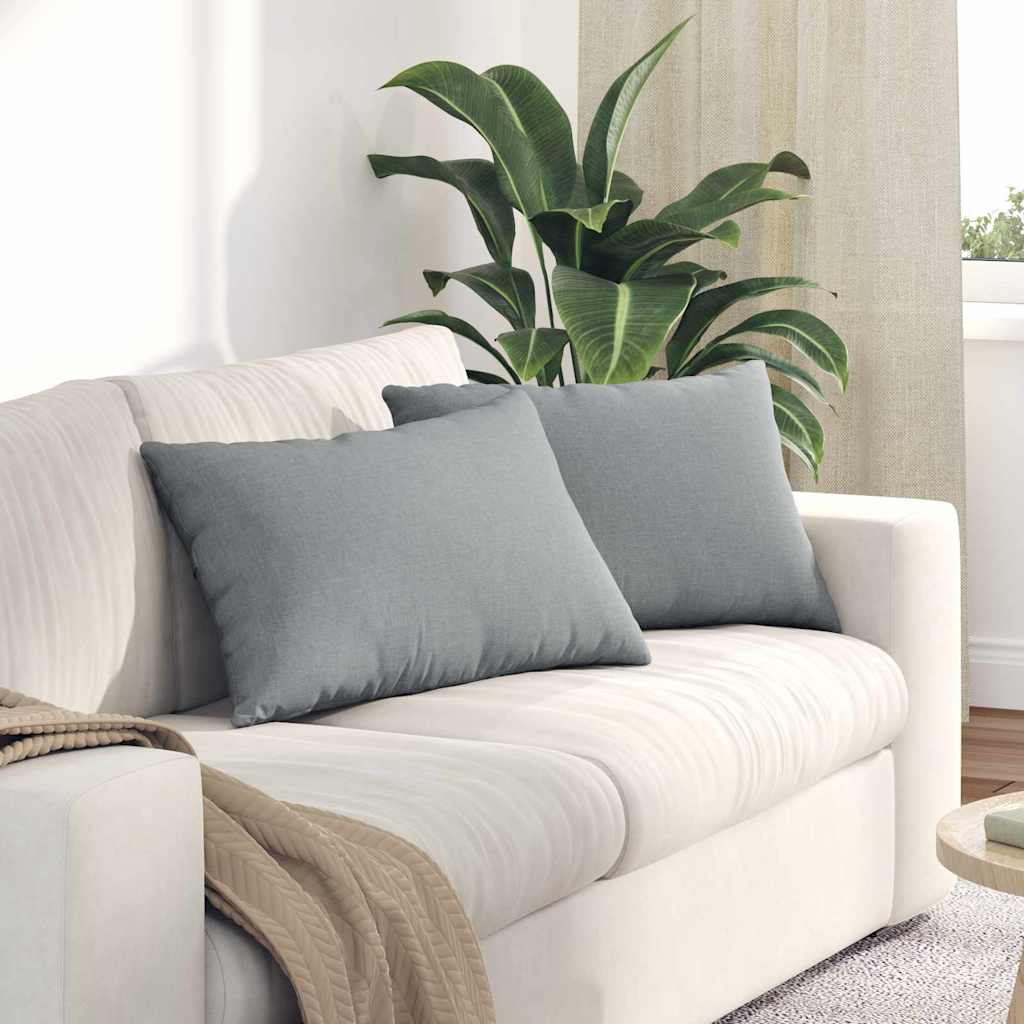 Jastučići za sofu 2 pcs Svijetlo siva 60 x 40 cm tkanina