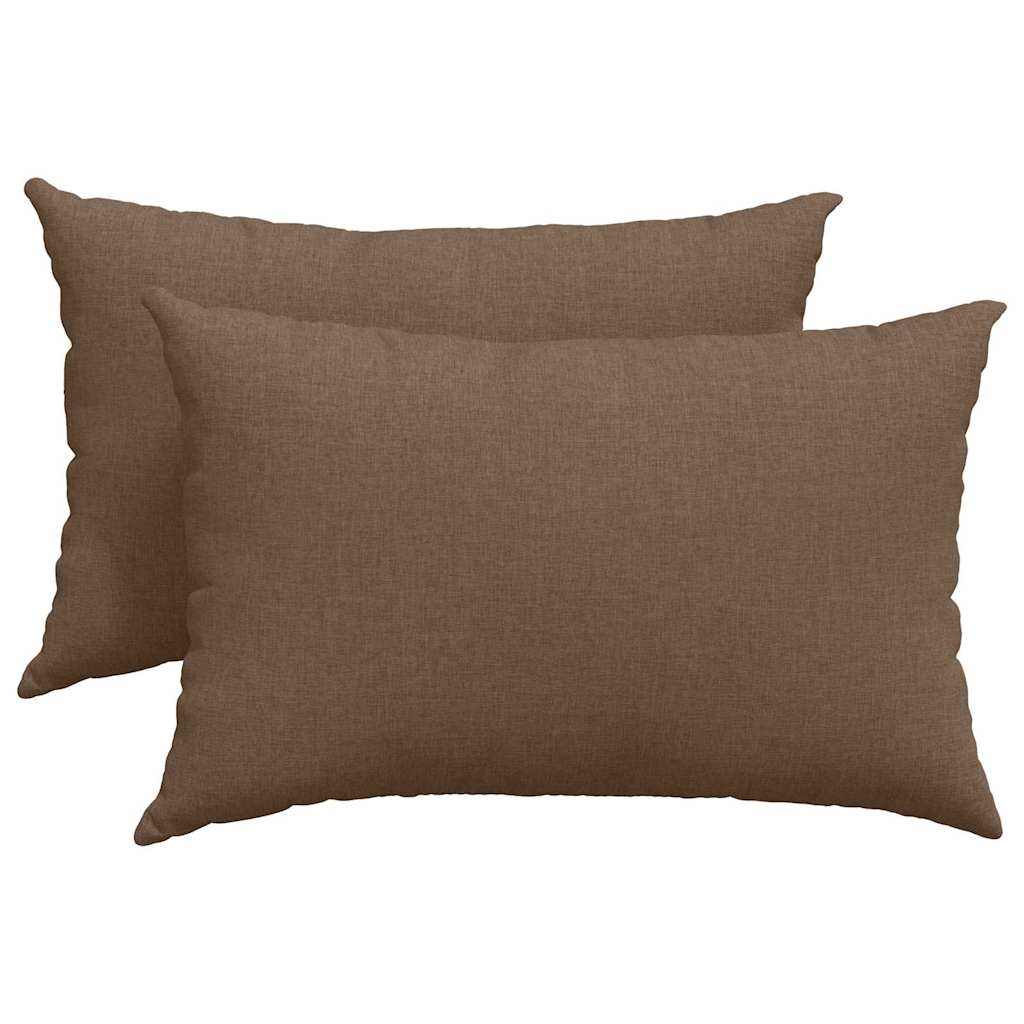 Jastučići za sofu 2 pcs Smeđa 60 x 40 cm tkanina