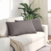 Jastučići za sofu 2 pcs Sivo-smeđa 80 x 40 cm tkanina