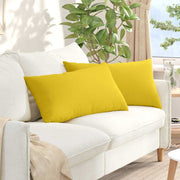 Jastučići za sofu 2 pcs Svijetlo žuta 80 x 40 cm tkanina