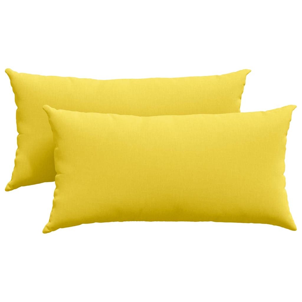 Jastučići za sofu 2 pcs Svijetlo žuta 80 x 40 cm tkanina