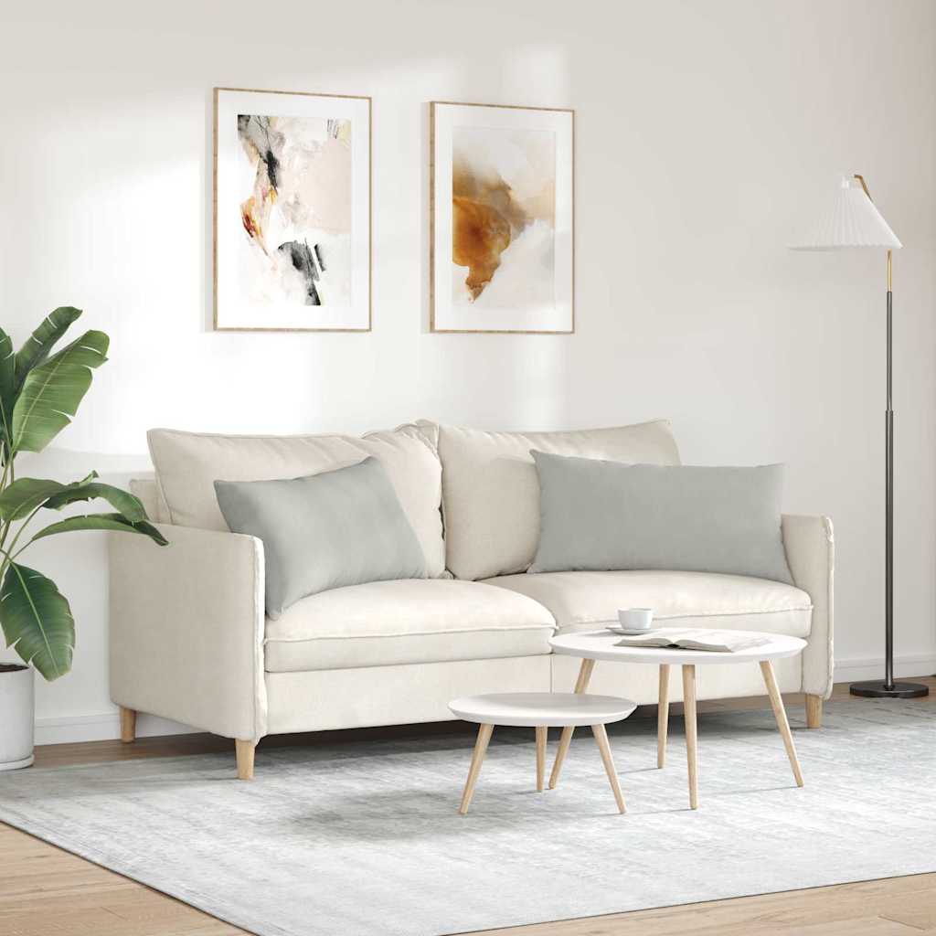 Jastučići za sofu 2 pcs Svijetlo siva 80 x 40 cm tkanina