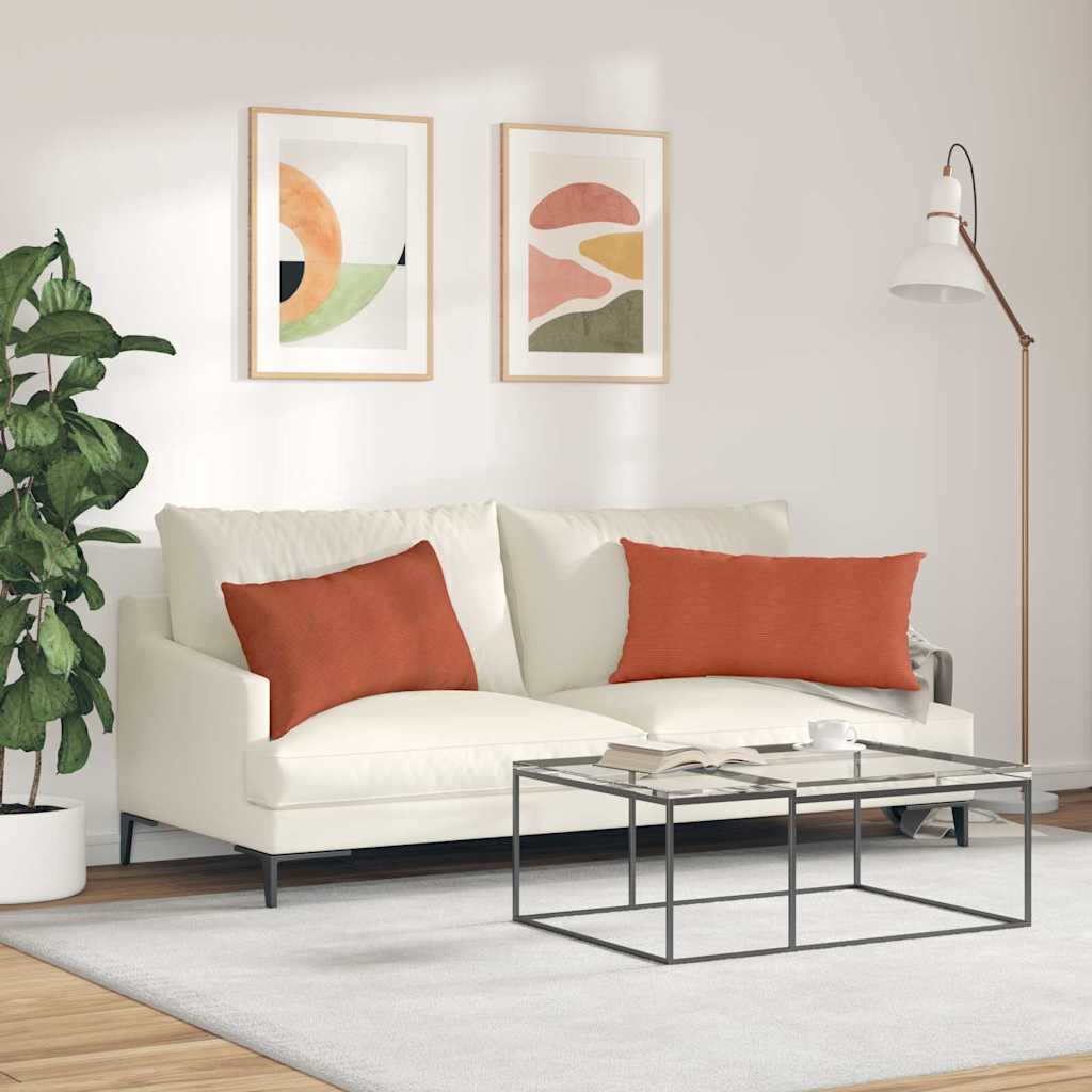 Jastučići za sofu 2 pcs Crvena narančasta 80 x 40 cm
