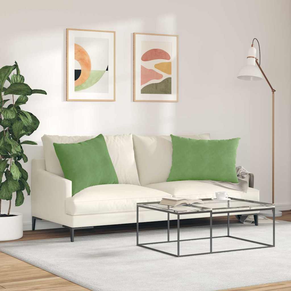 Jastučići za sofu 2 pcs Svijetlo zelena 70 x 50 cm