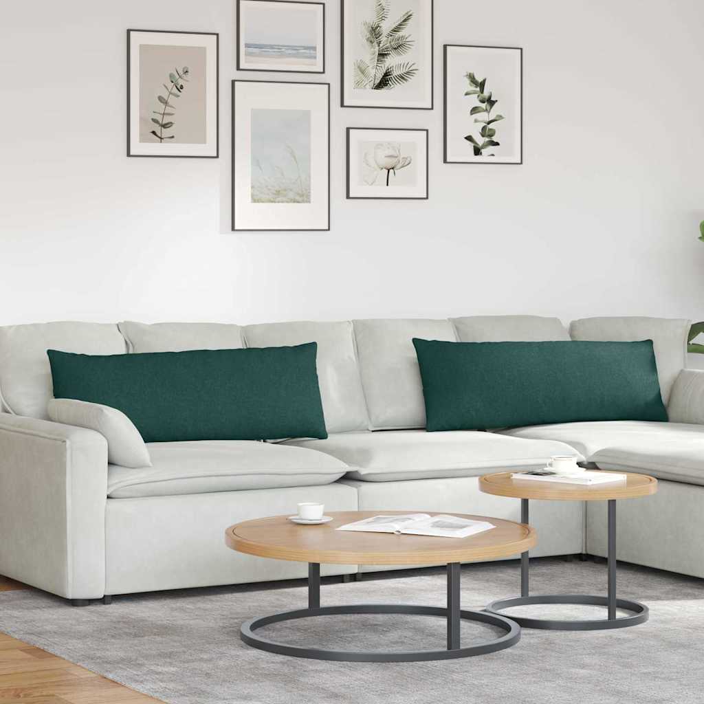 Jastučići za sofu 2 pcs Tamnozelena 120 x 40 cm tkanina