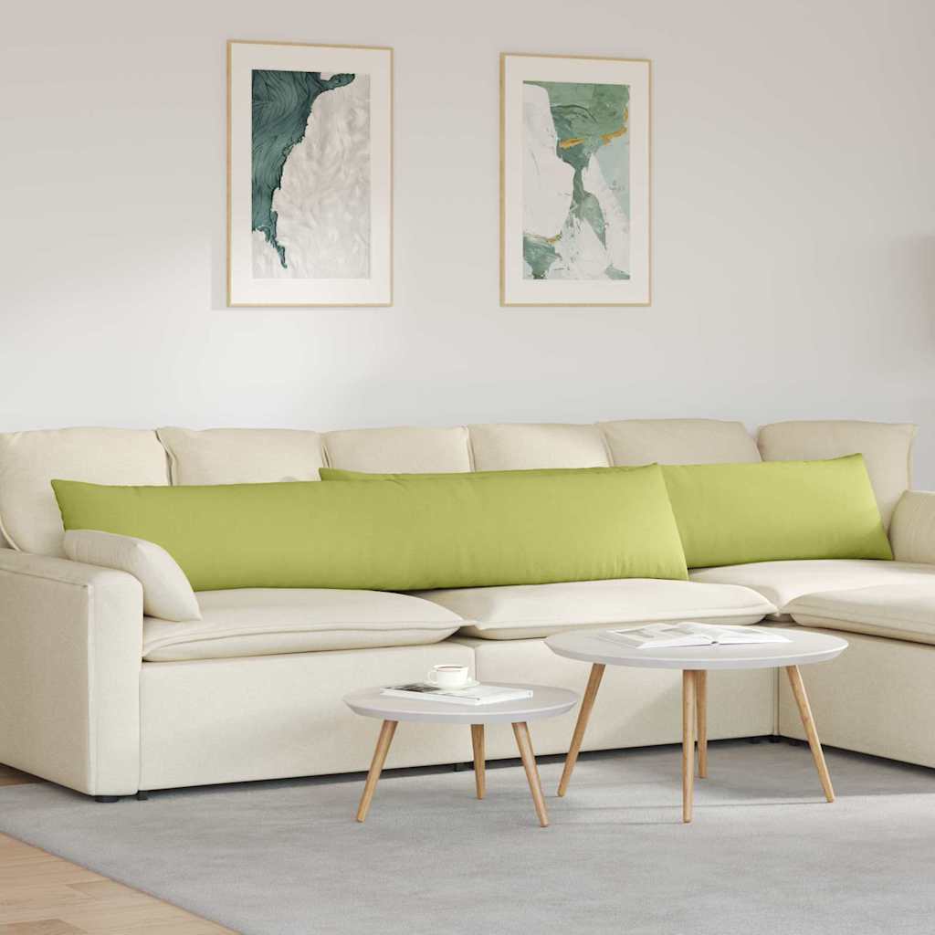 Jastučići za sofu 2 pcs Svijetlo zelena 200 x 40 cm tkanina