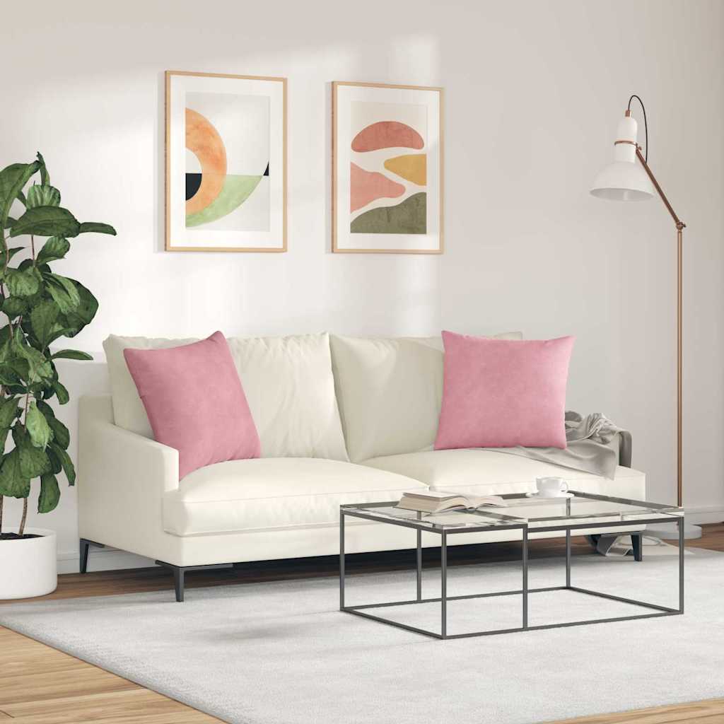 Jastučići za sofu 2 pcs Ružičasta 50 x 50 cm Kordura tekstil