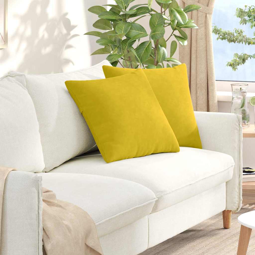 Jastučići za sofu 2 pcs Žuta 50 x 50 cm Kordura tekstil