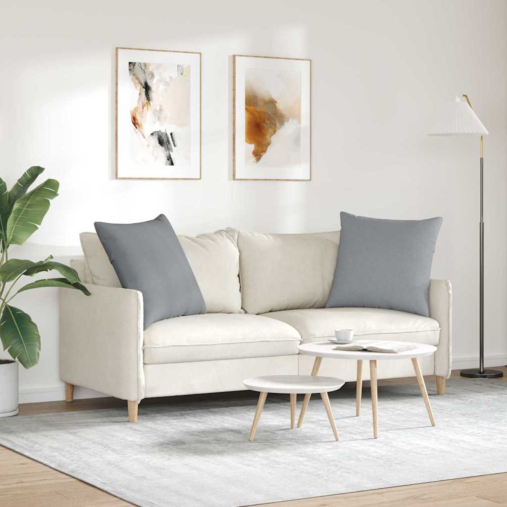 Jastučići za sofu 2 pcs Svijetlo siva 60 x 60 cm tkanina
