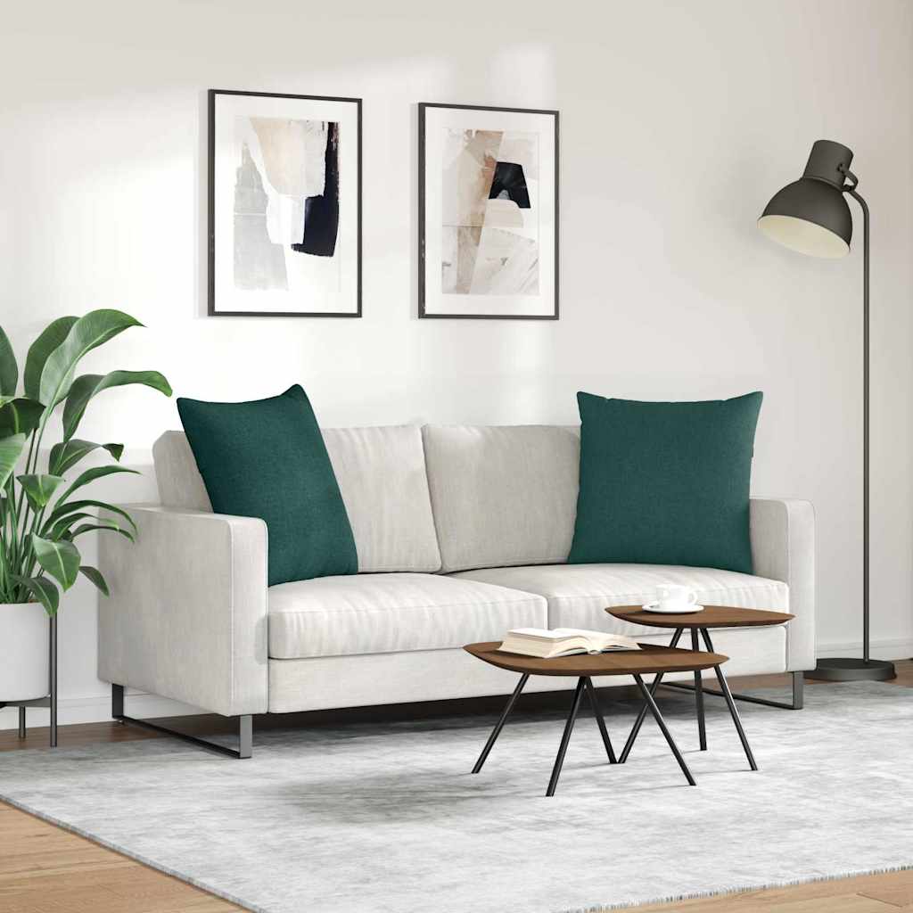 Jastučići za sofu 2 pcs Tamnozelena 60 x 60 cm tkanina