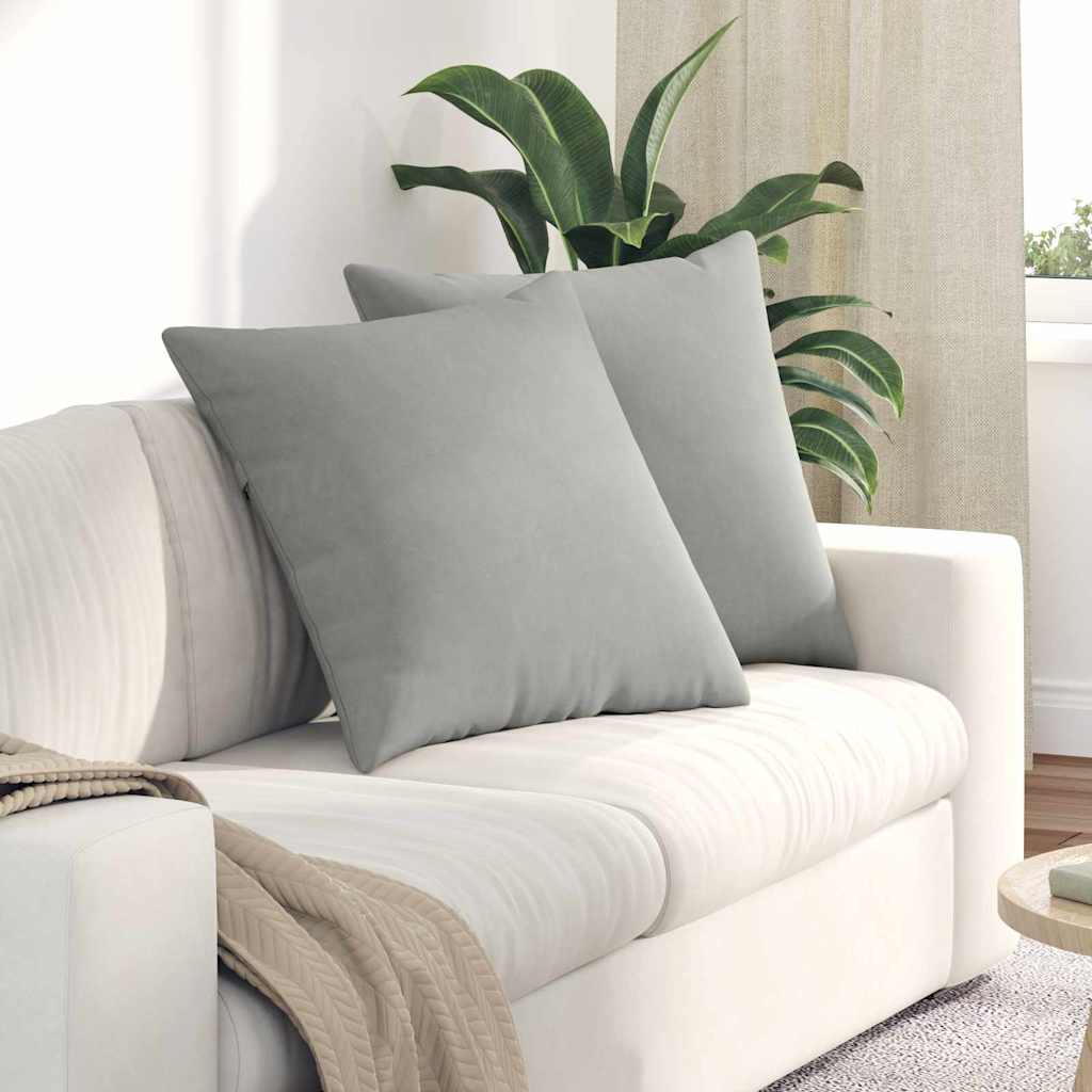 Jastučići za sofu 2 pcs Svijetlo siva 60 x 60 cm tkanina
