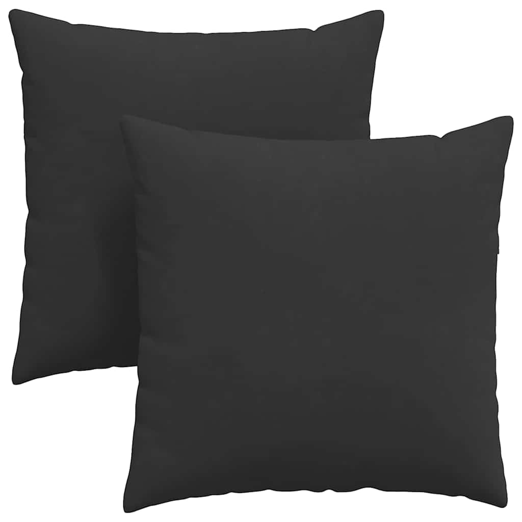Jastučići za sofu 2 pcs Crna 60 x 60 cm tkanina
