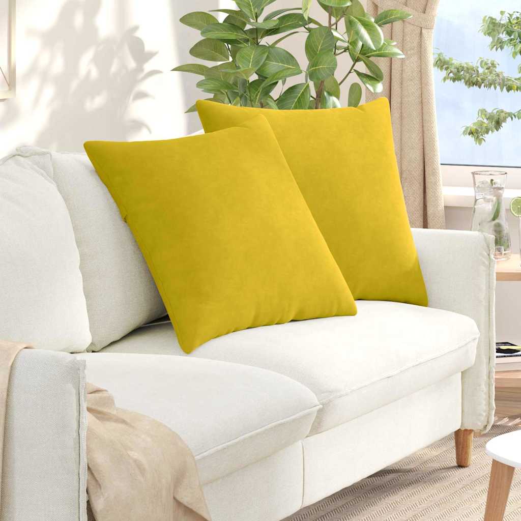 Jastučići za sofu 2 pcs Žuta 80 x 80 cm Kordura tekstil
