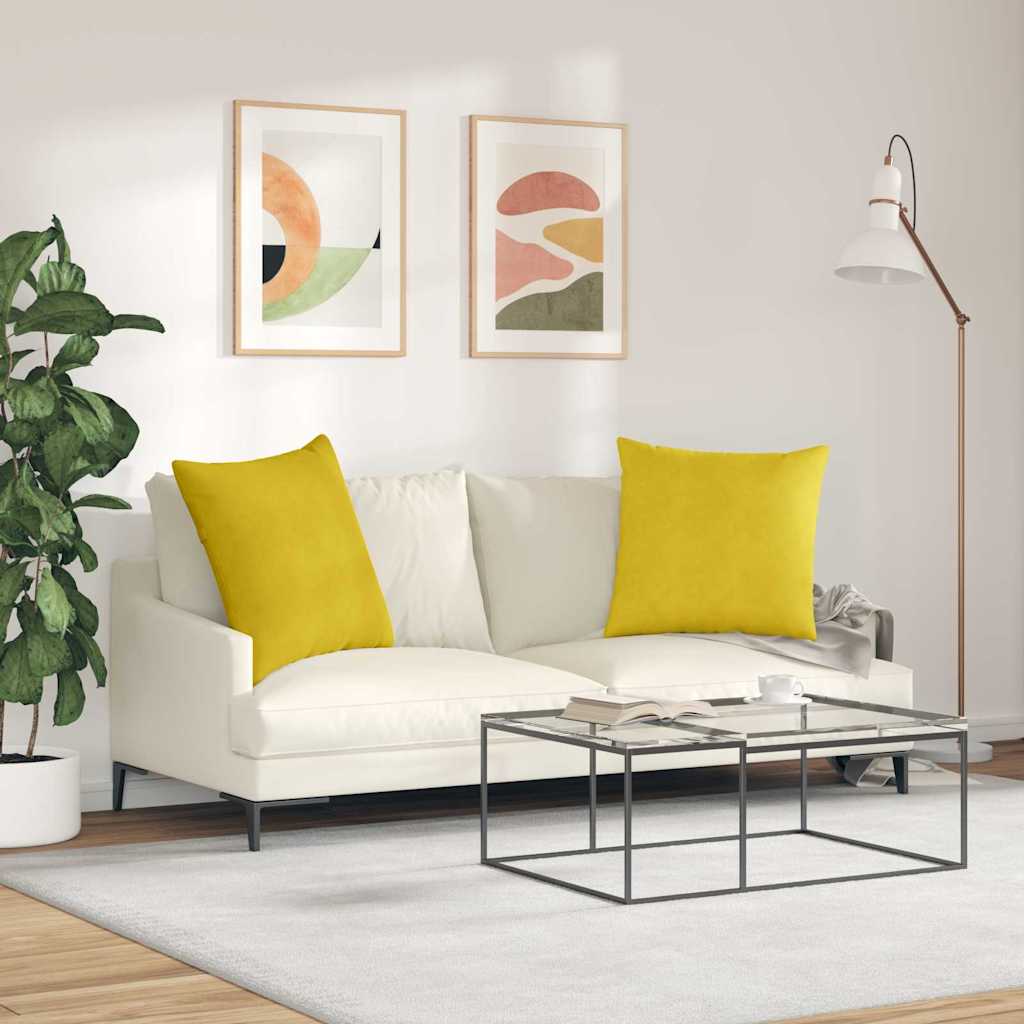 Jastučići za sofu 2 pcs Žuta 80 x 80 cm Kordura tekstil