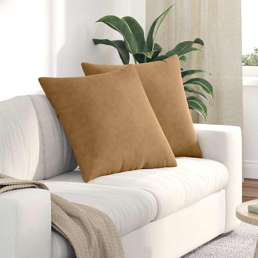 Jastučići za sofu 2 pcs Smeđa 80 x 80 cm Kordura tekstil
