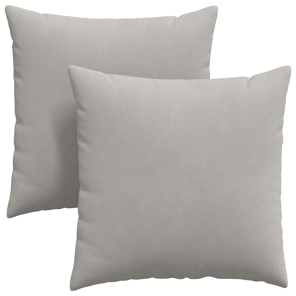 Jastučići za sofu 2 pcs Svijetlo siva 80 x 80 cm tkanina