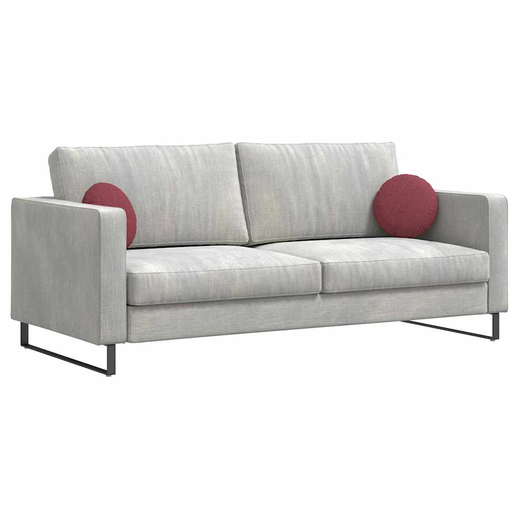 Jastučići za sjedenje 2 pcs Vinska crvena Ø30 x 13 cm tkanina