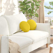 Jastučići za sjedenje 2 pcs Svijetlo žuta Ø30 x 13 cm tkanina