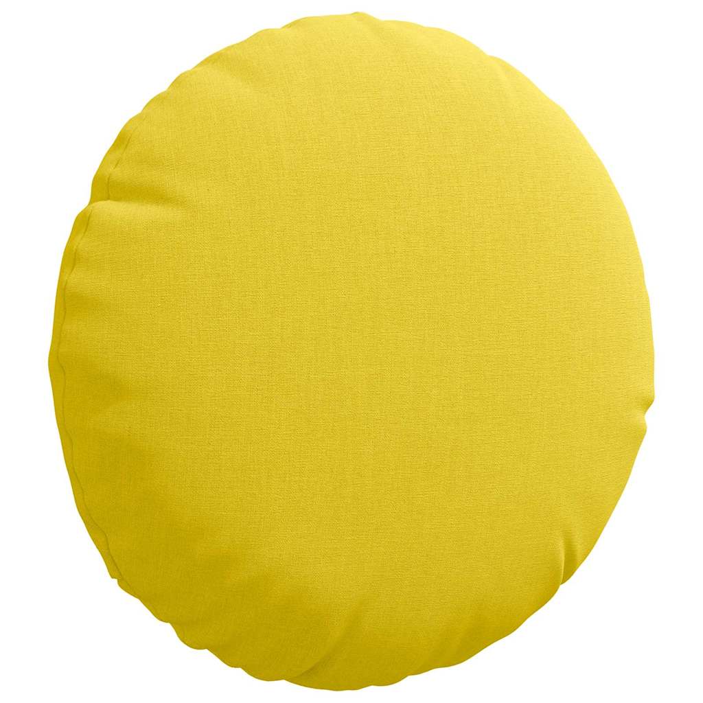 Jastučići za sjedenje 2 pcs Svijetlo žuta Ø30 x 13 cm tkanina