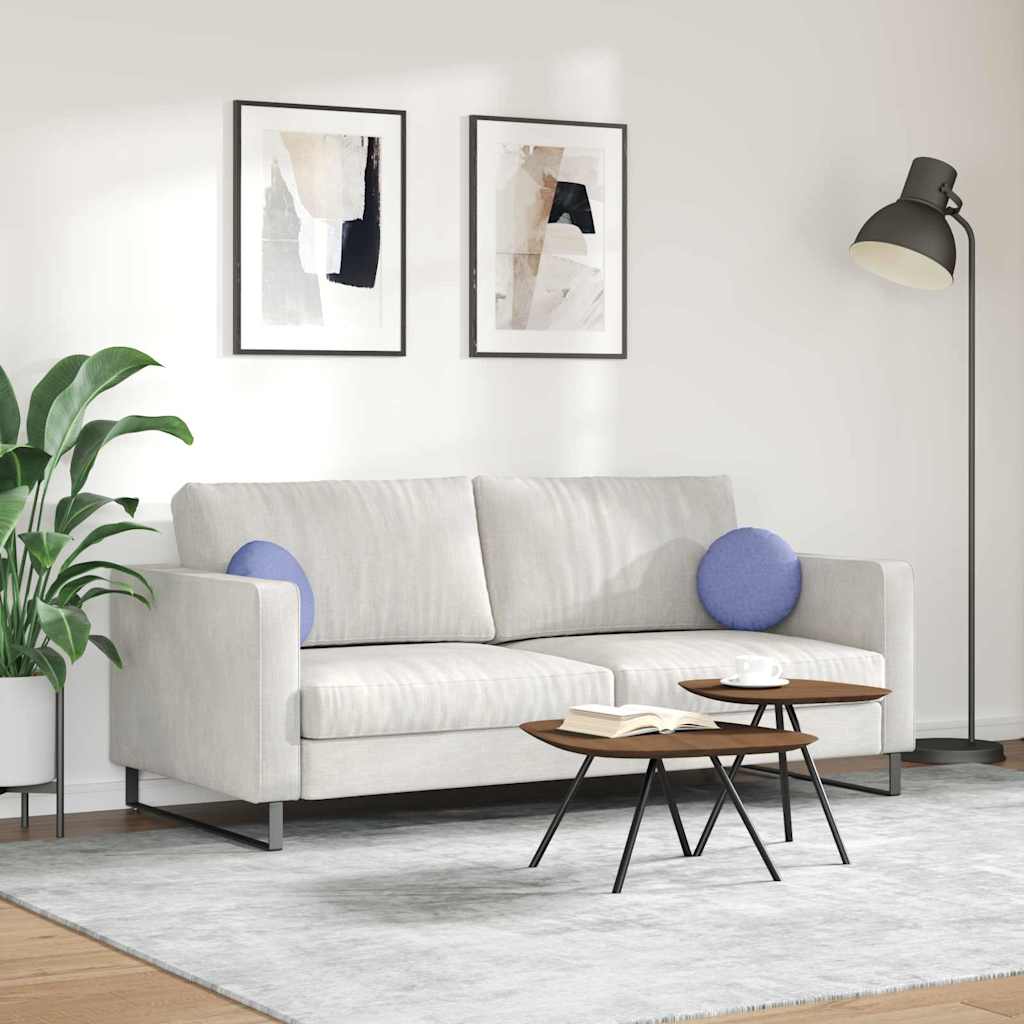 Jastučići za sjedenje 2 pcs Traper plava Ø30 x 13 cm tkanina