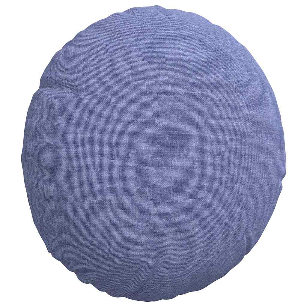 Jastučići za sjedenje 2 pcs Traper plava Ø30 x 13 cm tkanina