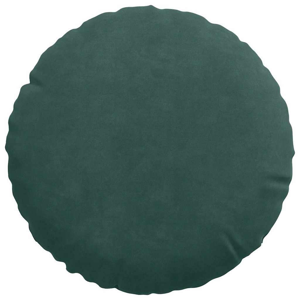 Jastučići za sjedenje 2 pcs Tamnozelena Ø30 x 13 cm Baršun